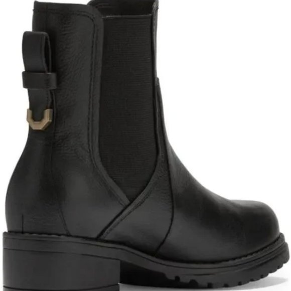 Like New! Cole Haan Waterproof Leather Chelsea Black Boot 8.5 - Picture 5 of 7